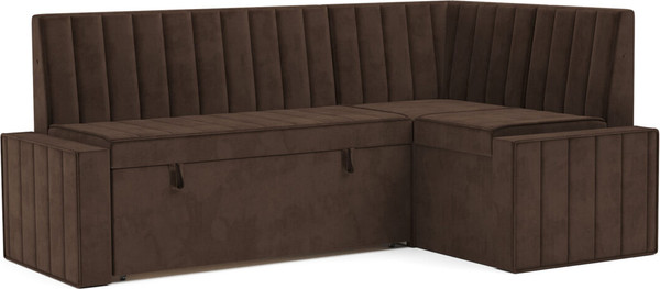 Изображение товара Уголок кухонный мягкий Mebel-Ars Вермут 191x83x121 / M11-24-7 (велюр молочный шоколад НВ-178/13)