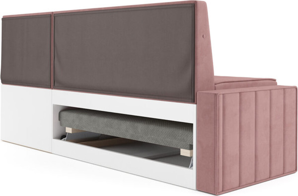 Изображение товара Уголок кухонный мягкий Mebel-Ars Вермут 191x83x121 / M11-24-6 (велюр пудра НВ-178/18)