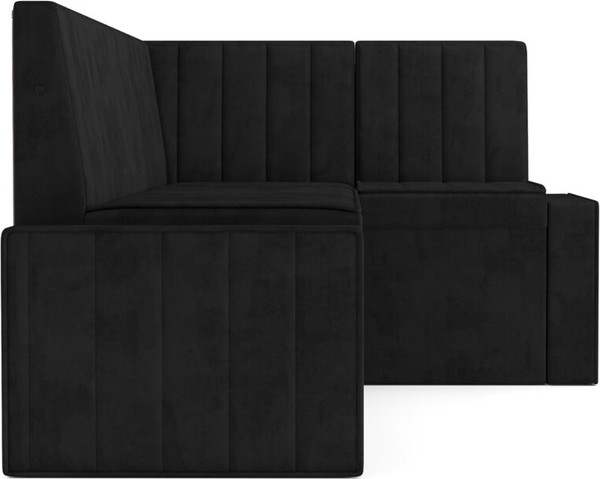 Изображение товара Уголок кухонный мягкий Mebel-Ars Вермут 191x83x121 / M11-24-9 (велюр черный НВ-178/17)
