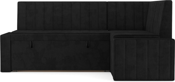 Изображение товара Уголок кухонный мягкий Mebel-Ars Вермут 191x83x121 / M11-24-9 (велюр черный НВ-178/17)