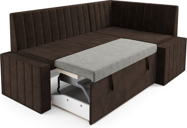 Изображение товара Уголок кухонный мягкий Mebel-Ars Вермут 191x83x121 / M11-24-8 (велюр шоколад HB-178/16)