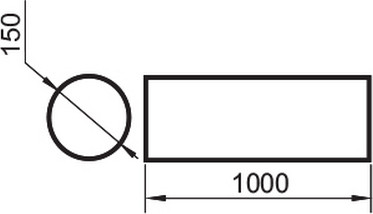 Изображение товара Воздуховод жесткий Семь ветров ПВХ круглый 150мм / 3010 (1м)