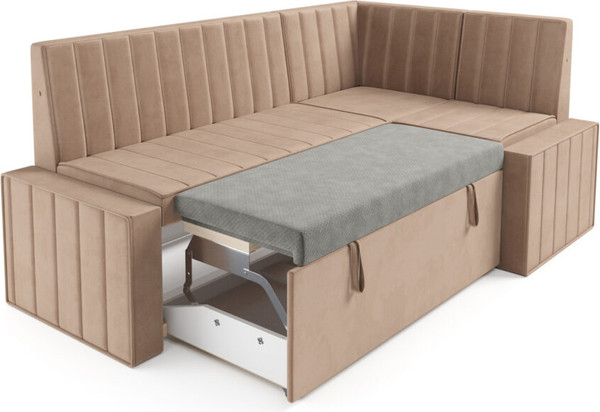 Изображение товара Уголок кухонный мягкий Mebel-Ars Вермут 211x83x141 / M11-23-14 (кордрой бежевый)