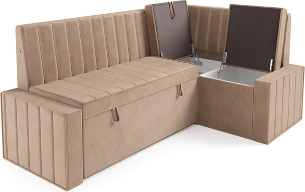 Изображение товара Уголок кухонный мягкий Mebel-Ars Вермут 211x83x141 / M11-23-14 (кордрой бежевый)