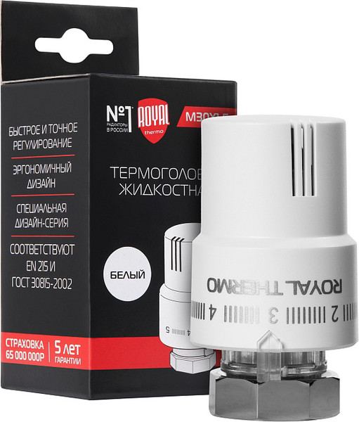 Изображение товара Головка термостатическая Royal Thermo M30x1.5 RTO 08.01 (белый)