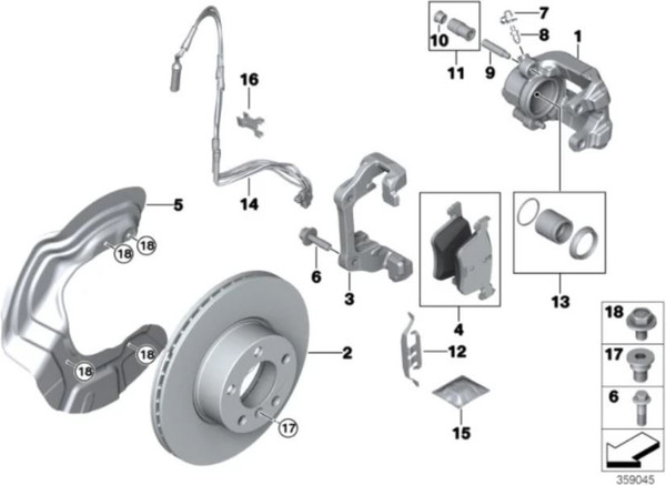 Изображение товара Защита тормозного диска BMW 34116787319