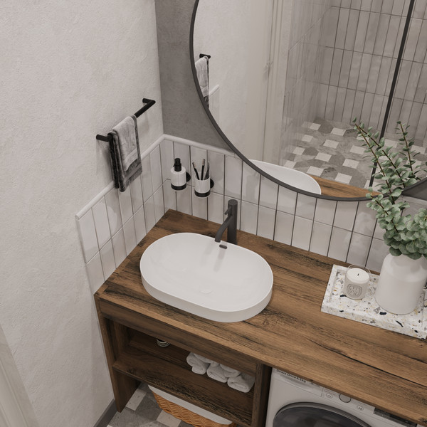 Изображение товара Тумба под умывальник ЗОВ Стамбул 130 / S130LAW0LAWWMC2BC (аттик)