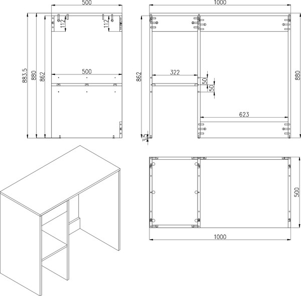 Изображение товара Тумба под умывальник ЗОВ Стамбул 100 / S100LAW0LAWWM (аттик)