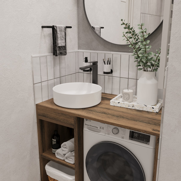 Изображение товара Тумба под умывальник ЗОВ Стамбул 100 / S100LAW0LAWWM (аттик)