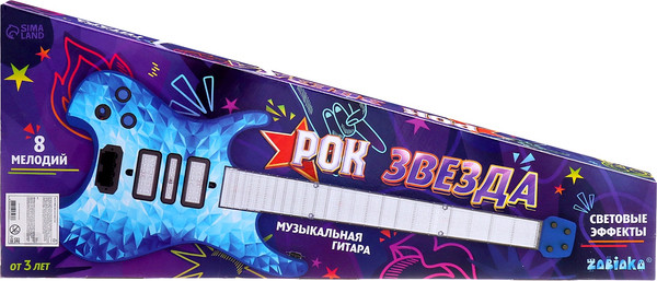 Изображение товара Музыкальная игрушка Zabiaka Гитара. Рок-звезда 969A / 10613136 (синий)