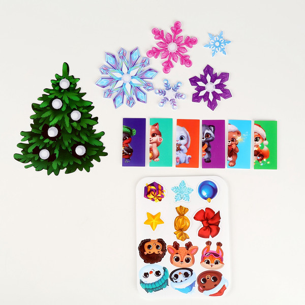 Изображение товара Развивающий игровой набор Веселые липучки Новый год! Посылка от Деда Мороза / 9824273