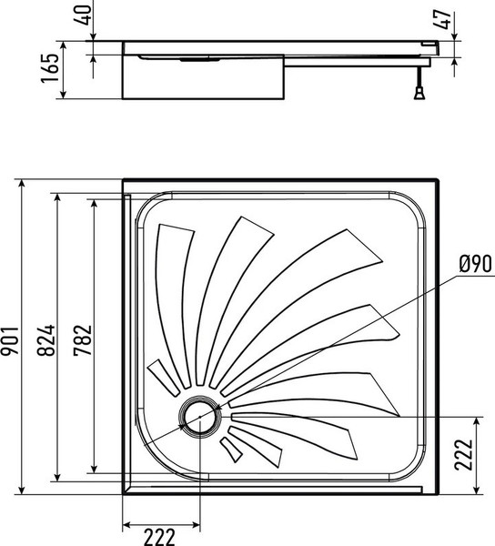 Изображение товара Душевой уголок Alex Baitler AB1490B1 + поддон AB9017H-2