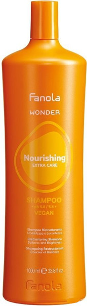 Изображение товара Шампунь для волос Fanola Wonder Nourishing Восстанавливающий для сухих и вьющихся волос (1л)