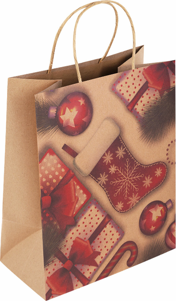 Изображение товара Набор пакетов подарочных Золотая сказка Christmas Kraft / 591961 (10шт)