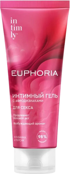 Изображение товара Лубрикант-гель Intimly Euphoria Клубника и персик с афродизиаками (75мл)