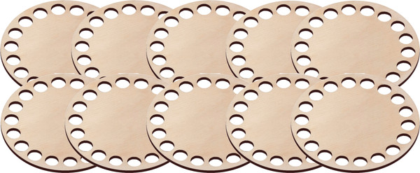 Изображение товара Набор заготовок для творчества Brauberg Hobby. Донышки для вязания / 665316 (10шт)