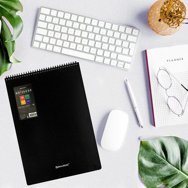 Изображение товара Блокнот Brauberg Metropolis / 115577 (80л, черный)