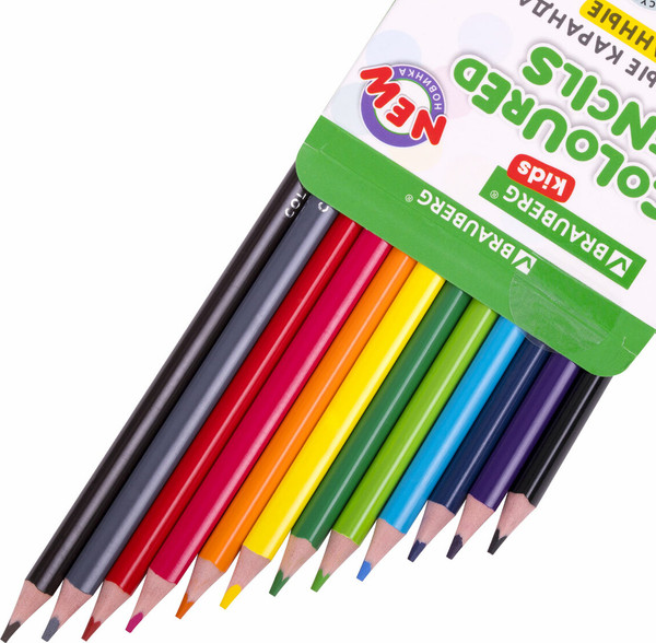 Изображение товара Набор цветных карандашей Brauberg Kids New / 182001 (12цв)