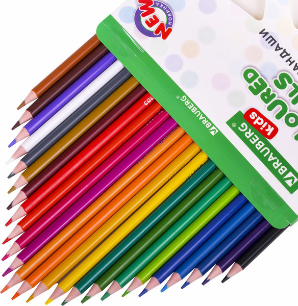 Изображение товара Набор цветных карандашей Brauberg Kids New / 182002 (24цв)