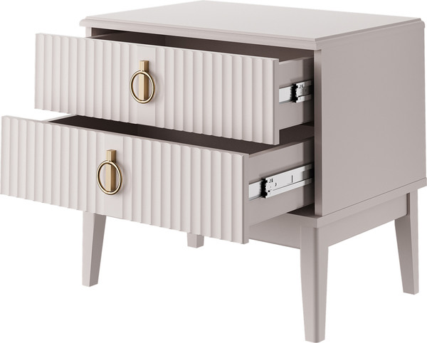 Изображение товара Прикроватная тумба Bravo Мебель Фарго (персидский жемчуг/лак льняной)