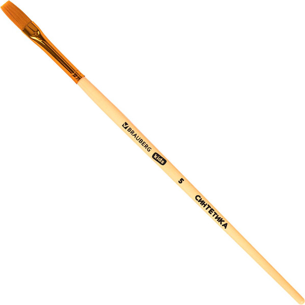 Изображение товара Набор кистей Brauberg Kids. Синтетика / 201075 (5шт)