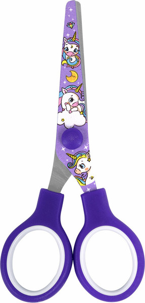 Изображение товара Ножницы канцелярские Brauberg Kids. Единороги / 238350 (сиреневый)