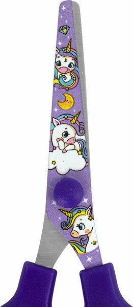 Изображение товара Ножницы канцелярские Brauberg Kids. Единороги / 238350 (сиреневый)