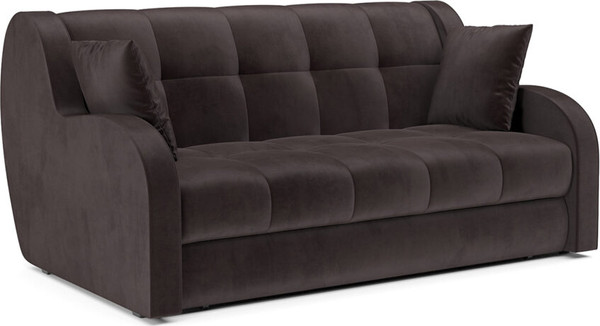 Изображение товара Диван Mebel-Ars Аккордеон Барон ППУ 180x200 (бархат шоколадный Star Velvet 60 Coffee)