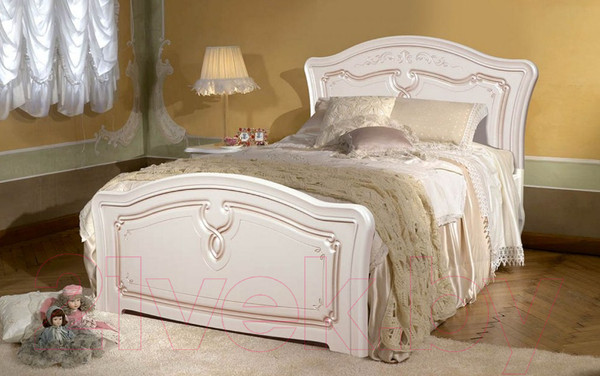 Изображение товара Односпальная кровать ФорестДекоГрупп Валерия 90 / 005-11 (белый)