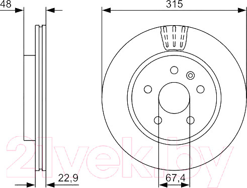 Изображение товара Тормозной диск Bosch 0986479514