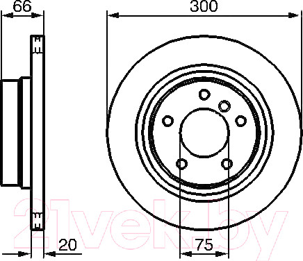 Изображение товара Тормозной диск Bosch 0986479218