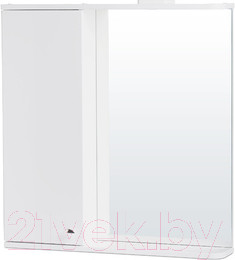Изображение товара Шкаф с зеркалом для ванной СанитаМебель Камелия-11.70 Д2 (левый, белый)