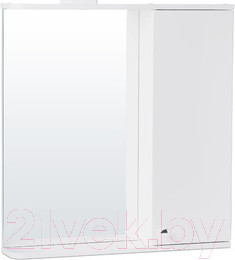 Изображение товара Шкаф с зеркалом для ванной СанитаМебель Камелия-11.70 Д2 (правый, белый)