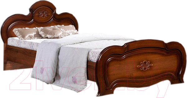 Изображение товара Двуспальная кровать ФорестДекоГрупп Щара 160 / СП002-05 (орех)
