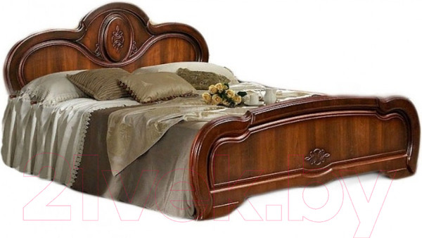 Изображение товара Двуспальная кровать ФорестДекоГрупп Щара 180 / СП002-09 (орех)