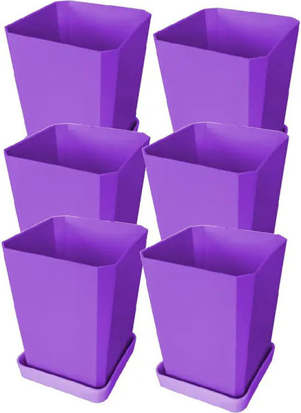 Изображение товара Набор горшков для рассады Чипполино АРТ0335 с выдвижным дном, многоразовый (фиолетовый)