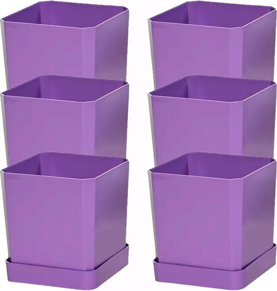 Изображение товара Набор горшков для рассады Чипполино АРТ0338 с выдвижным дном, многоразовый (фиолетовый)