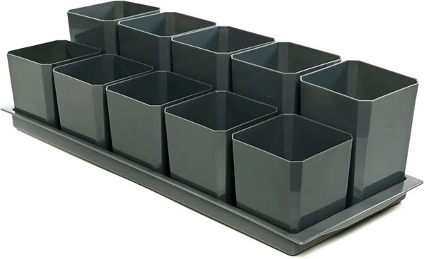 Изображение товара Набор горшков для рассады Чипполино Двухуровневый с выдвижным дном, многоразовый (популярный)