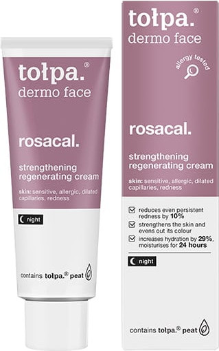 Изображение товара Крем для лица Tolpa Dermo Face Rosacal укрепляющий регенерирующий ночной (40мл)