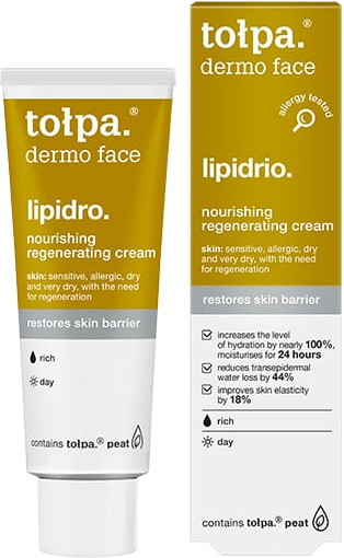Изображение товара Крем для лица Tolpa Dermo Face Lipidrio питательный и регенерирующий дневной (40мл)