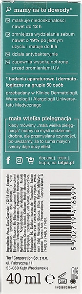 Изображение товара BB-крем Tolpa Dermo Face Sebio BB матирующий корректирующий (40мл)