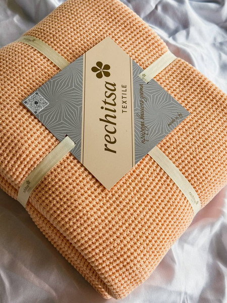 Изображение товара Плед Речицкий текстиль Бисер 160х200 / 3о429.088ж1 (нежно-оранжевый)