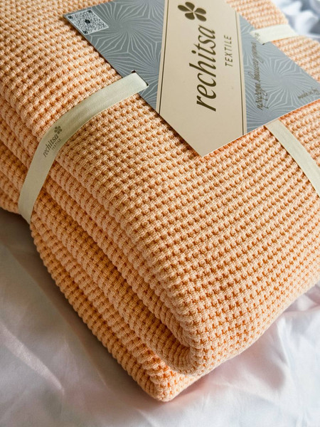 Изображение товара Плед Речицкий текстиль Бисер 160х200 / 3о429.088ж1 (нежно-оранжевый)