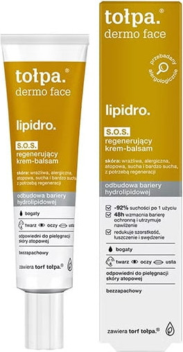 Изображение товара Крем для лица Tolpa Dermo Face Lipidro S.O.S. регенерирующий (40мл)