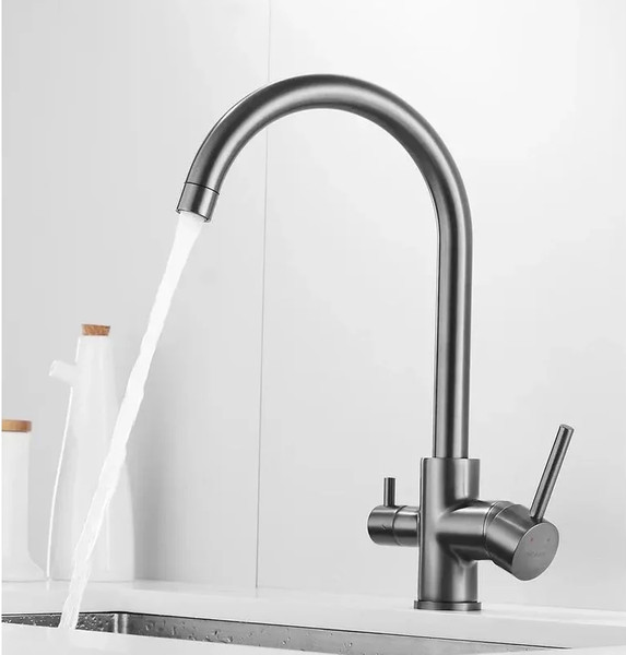 Изображение товара Смеситель Shevanik S128T (оружейная сталь)