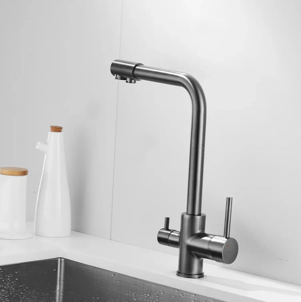 Изображение товара Смеситель Shevanik S328T (оружейная сталь)