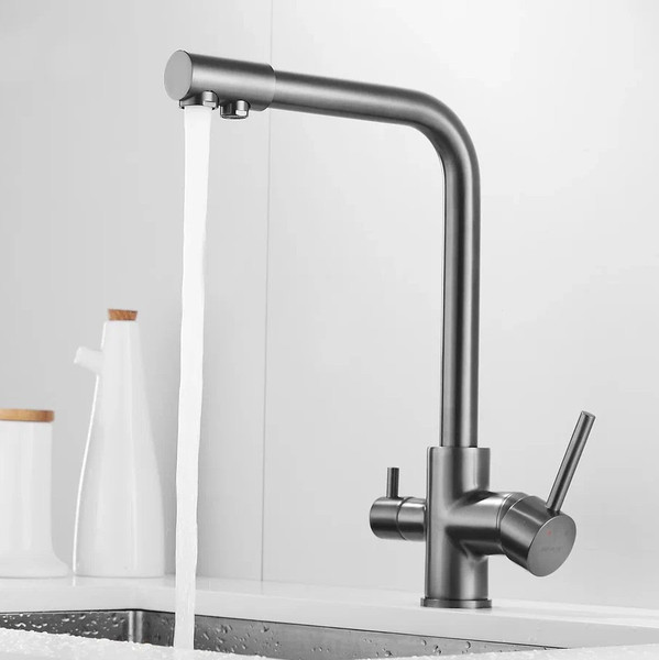 Изображение товара Смеситель Shevanik S328T (оружейная сталь)