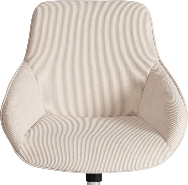 Изображение товара Кресло офисное Tetchair Dublin хром/вельвет (молочный)