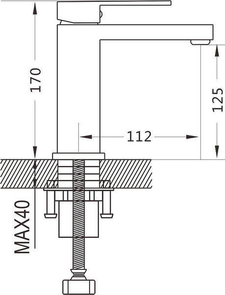 Изображение товара Смеситель Shevanik S7001H (черный)