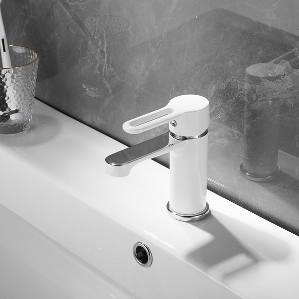 Изображение товара Смеситель Shevanik S8101F (белый/хром)